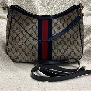 ✨SOLD✨AUTHENTIC GUCCI NAVY HOBO GG SUPREME BAG✨